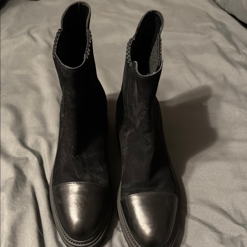 Marc Fisher Black Ankle Boots with Sleek Design